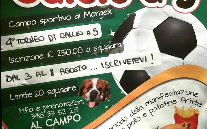 Dal 3 agosto al 8 agosto         Torneo di calcio a 5